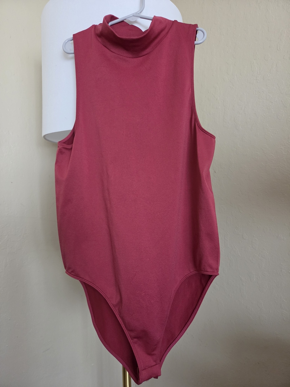 a new day Sleeveless Turtleneck Bodysuit - Burgandy/Red